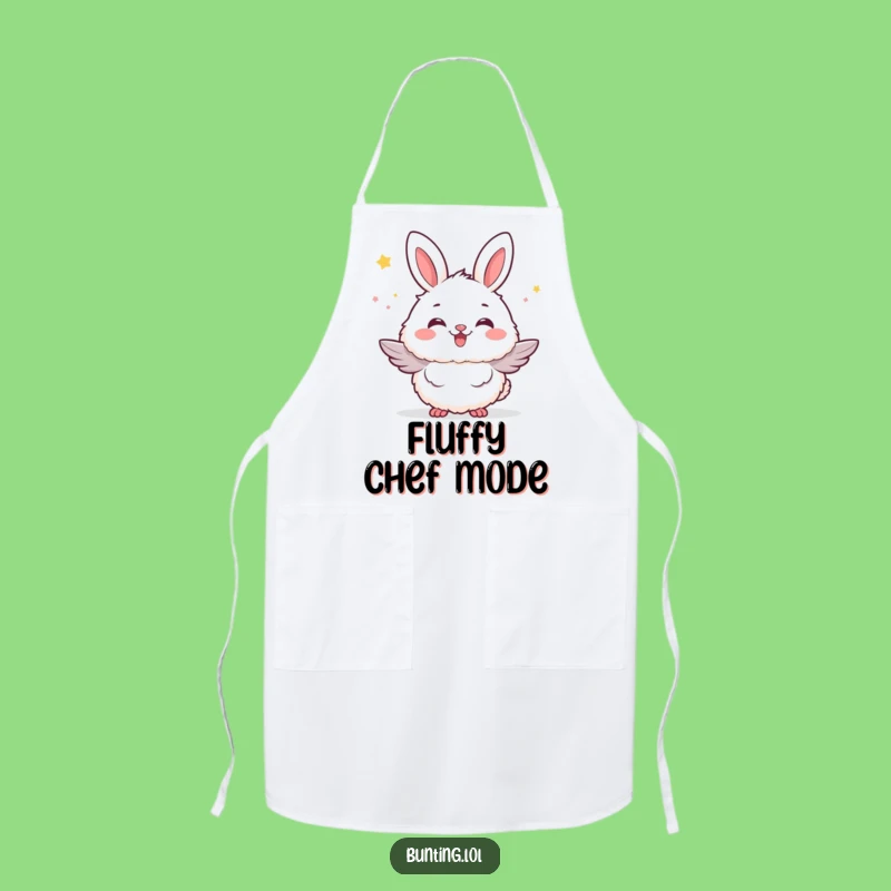 Funny Bunting Fluffy Excitement Apron - Kitchen Style for the Enthusiastic Cook