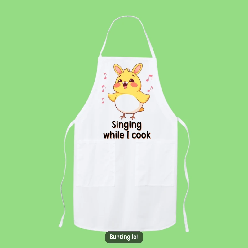 Funny Bunting Bird Singing Apron: Cook Up a Storm with Hilarious Tunes, Perfect Gift