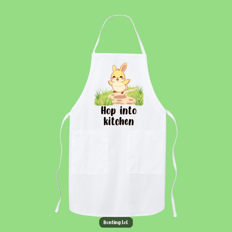 Funny Bunting Hopping Apron - Kitchen Style for the Joyful Cook