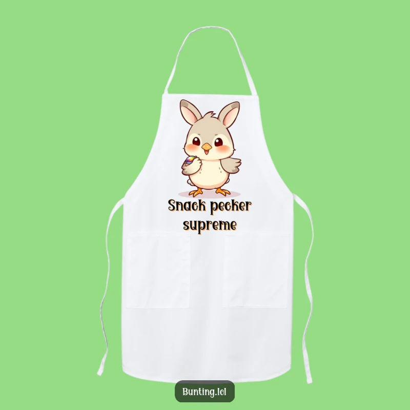 Funny Bunting Pecking Apron: Cook with Curiosity & Shine - The Perfect Funny Gift!