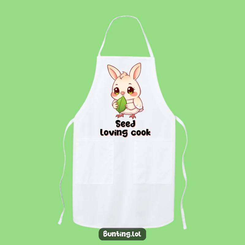 Funny Bunting Seed Observer Apron - Kitchen Style for the Focused Cook