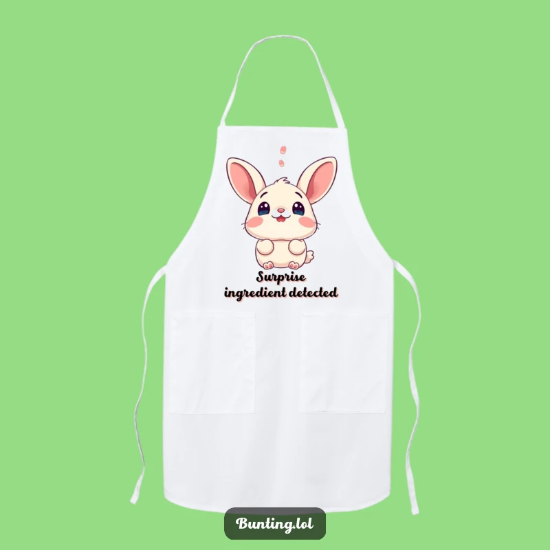 Funny Surprised Bunting Apron - Cook Up Some Laughs in the Kitchen