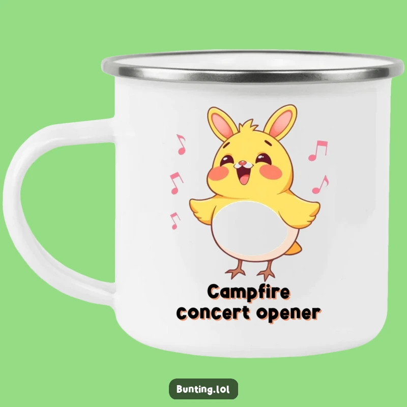 Funny Bunting Bird Singing Camping Mug: Your Melodic Companion for Outdoor Adventures