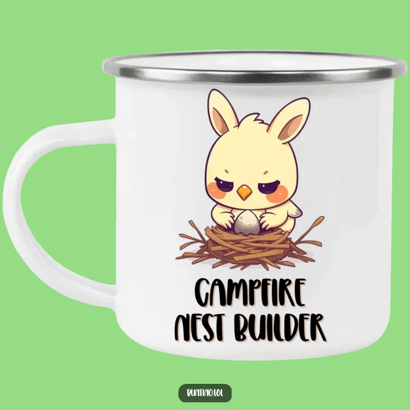 Funny Determined Bunting Camping Mug: Build Your Adventure