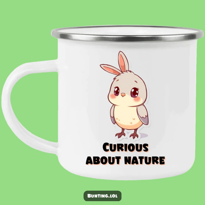 Funny Bunting Curious Camping Mug: Durable Inquisitive, Ideal Outdoor Funny Gift