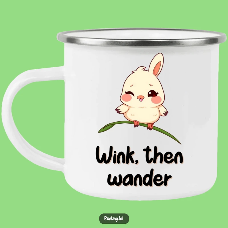 Funny Bunting Camping Mug: Adventure with a Mischievous Wink