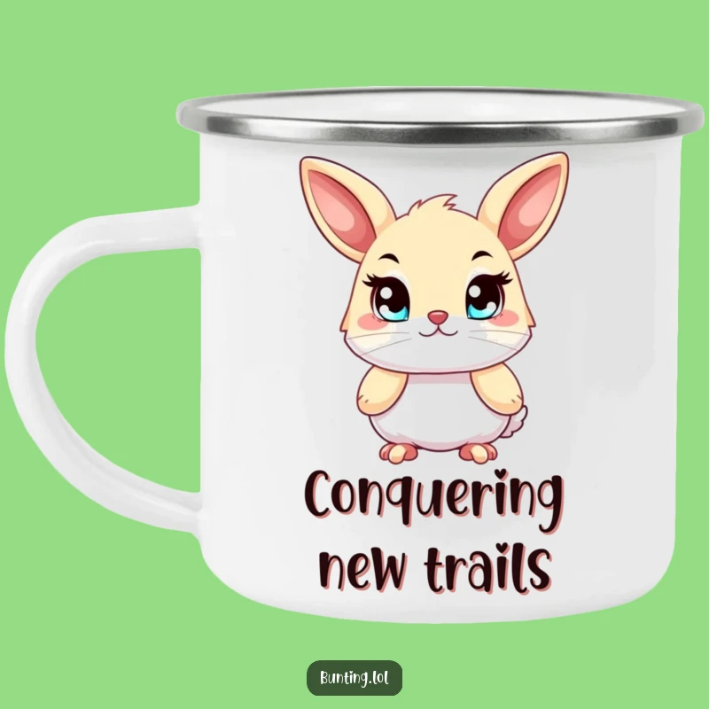 Funny Determined Bunting Camping Mug - Your Trailblazer's Companion