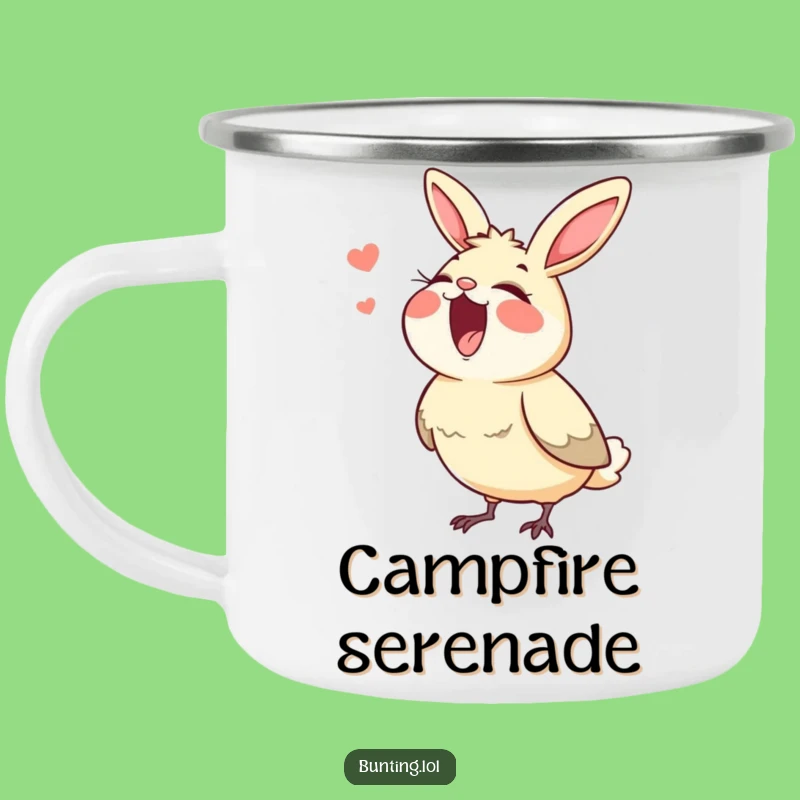 Funny Singing Bunting Camping Mug - Your Outdoor Opera Companion