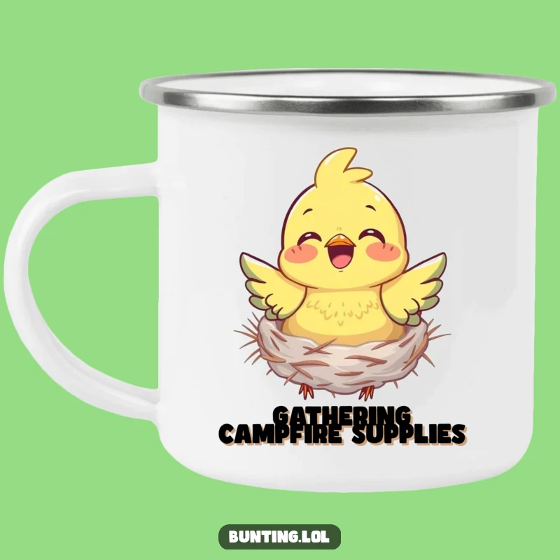 Funny Bunting Nesting Camping Mug: Build Memories with Humor, Great Gift