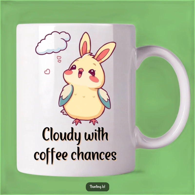 Funny Bunting Bird Cloud Gazing Mug - Delightful & Humorous Gift Idea