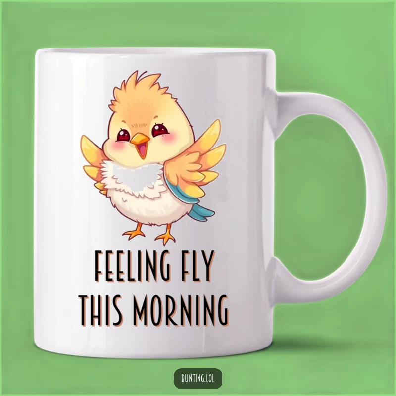 Funny Bunting Bird Feather Mug: Show Off Your Style with This Hilarious Gift