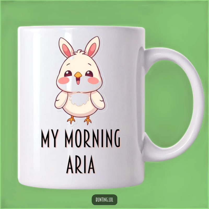 Funny Bunting Bird Singing Mug: Melodious Character, Perfect Gift