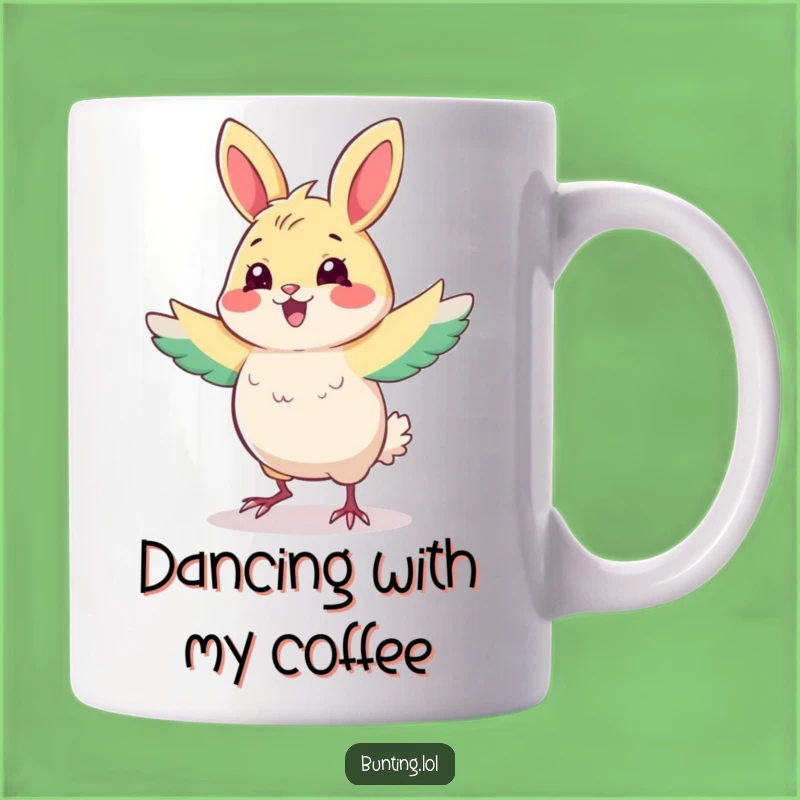 Funny Dancing Bunting Mug - A Hilarious Gift for Joyful Moves and Bird Lovers