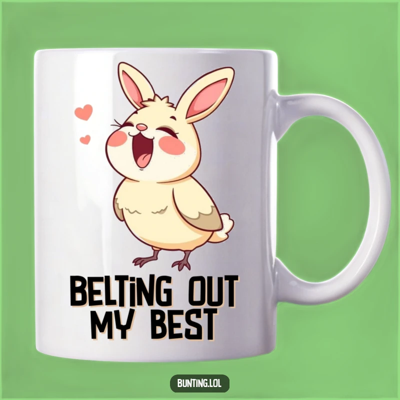 Funny Singing Bunting Mug - Unleash Your Inner Diva Gift