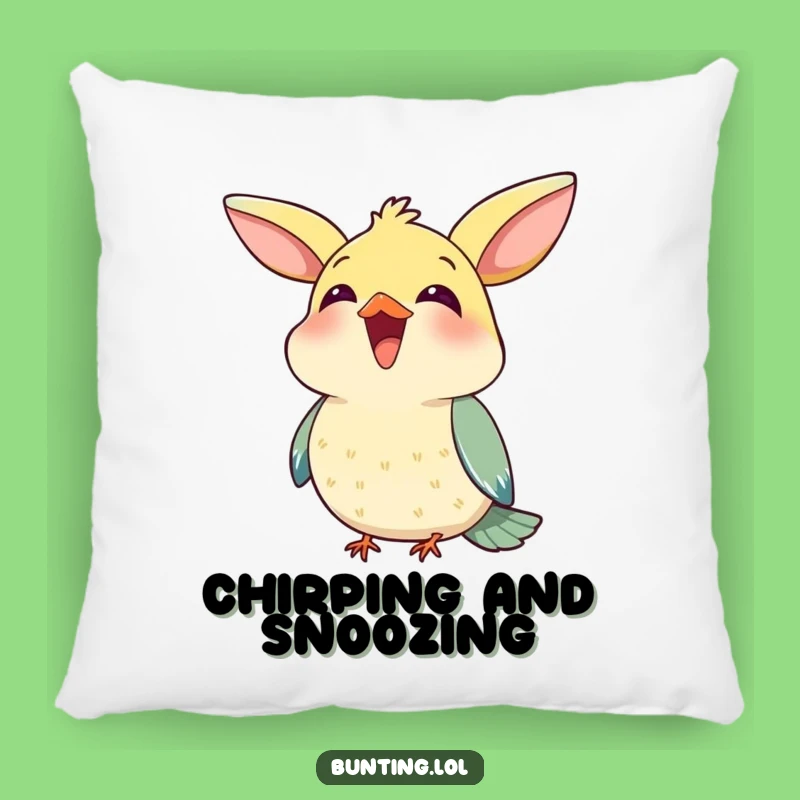 Funny Bunting Chirp Pillow: Soft Happy Singer Cushion, Adorable Home Gift