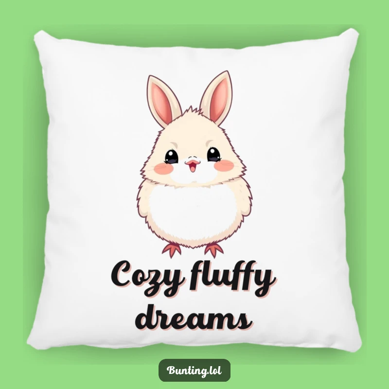 Funny Bunting Bird Puffed Up Pillow, Soft and Fluffy Cushion for Joy