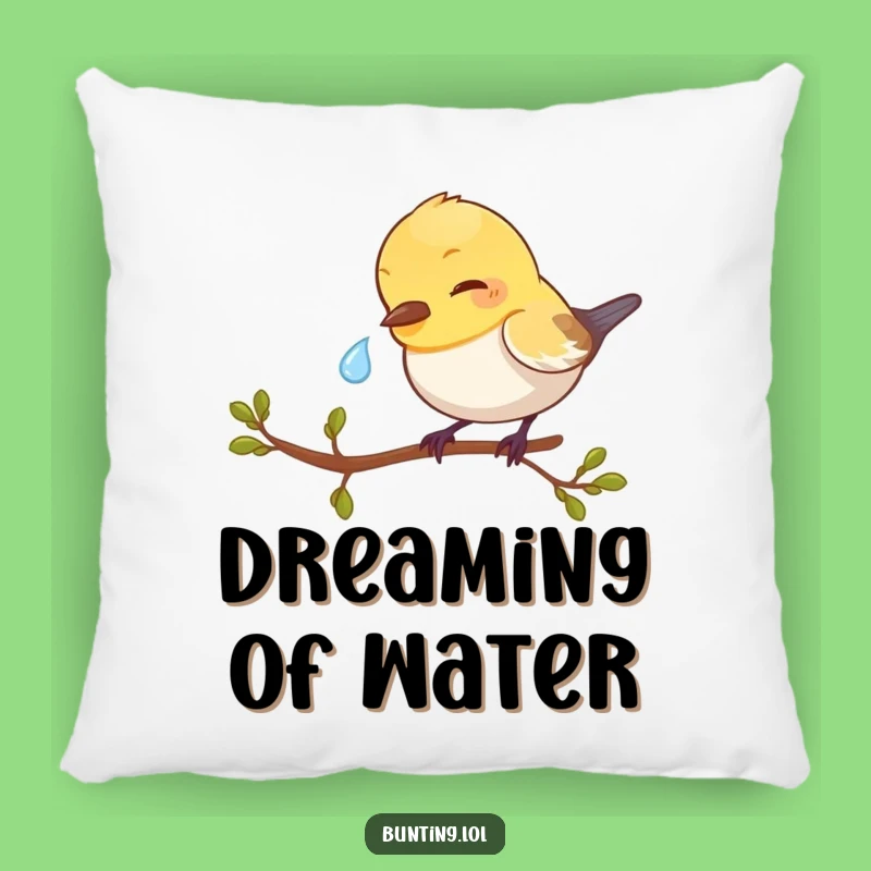 Cozy Funny Bunting Bird Pillow - Dewdrop Peck Decor, Perfect Accent Gift