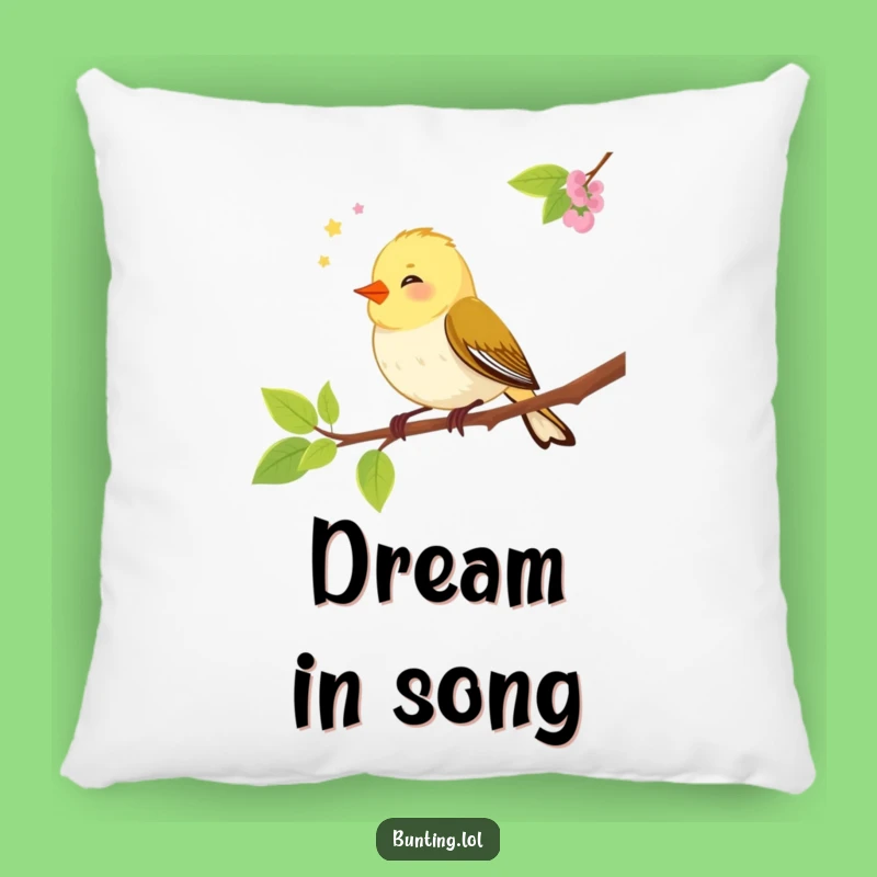 Cozy Funny Bunting Bird Pillow - Soft and Humorous Accent for Any Room
