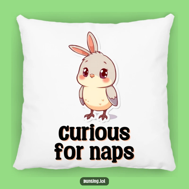 Funny Bunting Curious Pillow: Soft Inquisitive Cushion, Adorable Home Gift