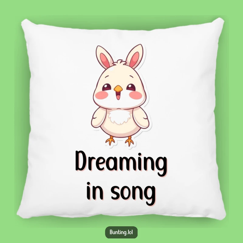 Funny Bunting Bird Singing Pillow: Soft Melody, Cozy Comfort Gift
