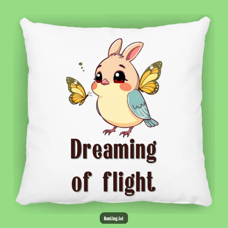 Funny Curious Bunting Pillow: Cozy Comfort for Inquisitive Minds