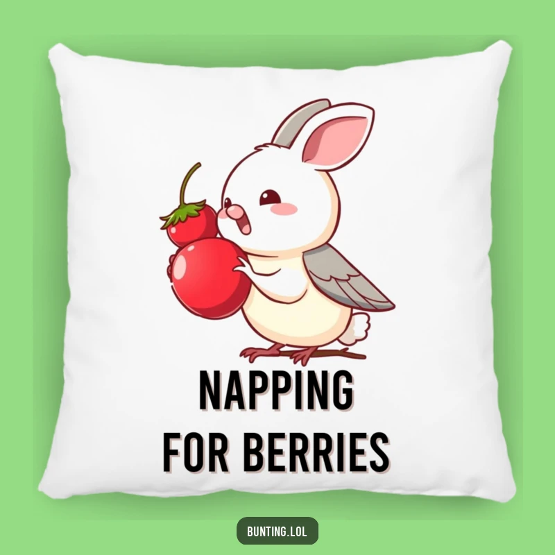 Funny Bunting Berry Pillow: Cozy Craving, Soft Comfort Gift