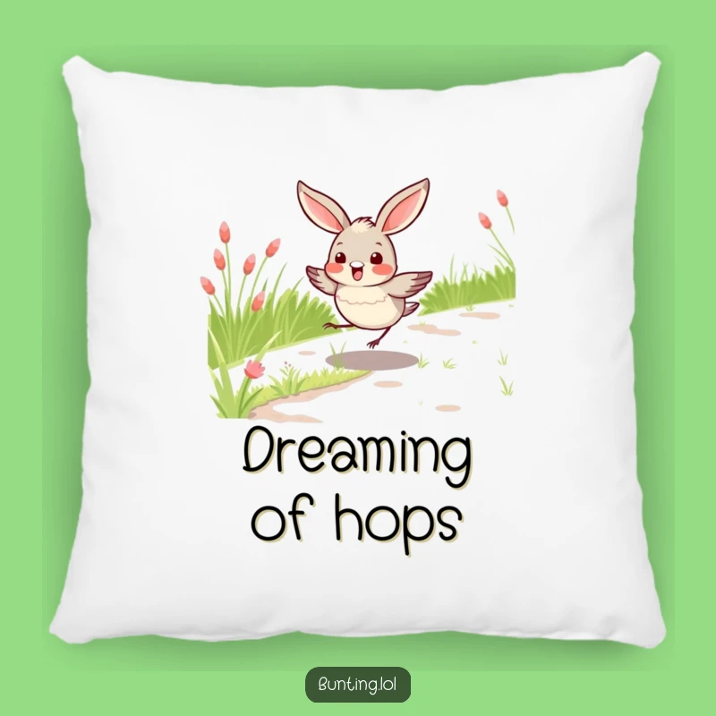 Funny Bunting Bird Hopping Pillow, Soft and Joyful Cushion for Comfort