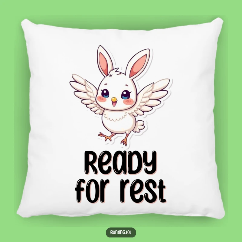 Funny Bunting Dynamic Pillow: Soft Energetic Cushion, Adorable Home Gift