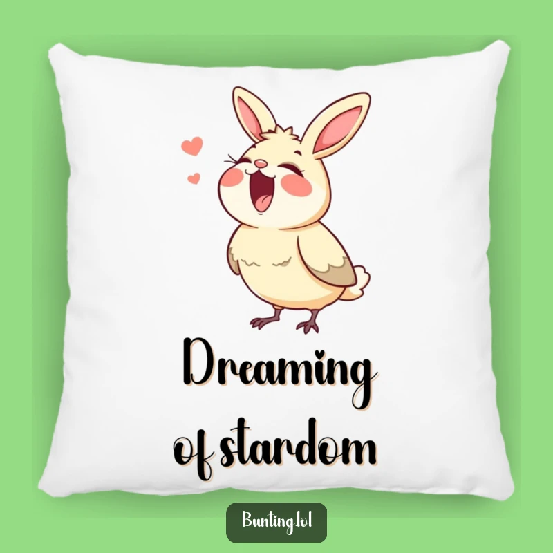 Funny Singing Bunting Pillow - Add a Stage to Your Cozy Corner
