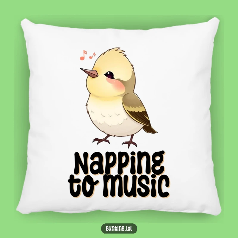 Funny Bunting Bird Head Tilt Pillow, Soft and Contemplative Cushion