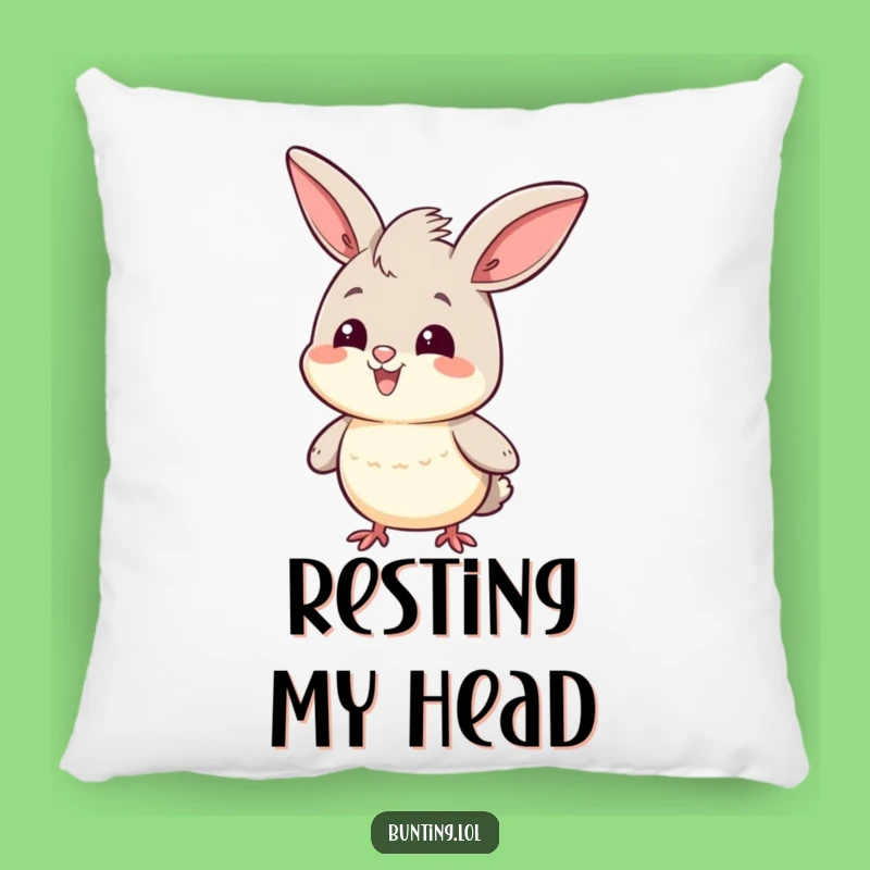 Funny Head Bob Bunting Pillow: Cozy Comfort with a Proud Character's Bob