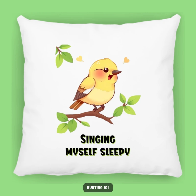 Funny Bunting Bird Pillow, Soft and Humorous Cushion for Cozy Comfort