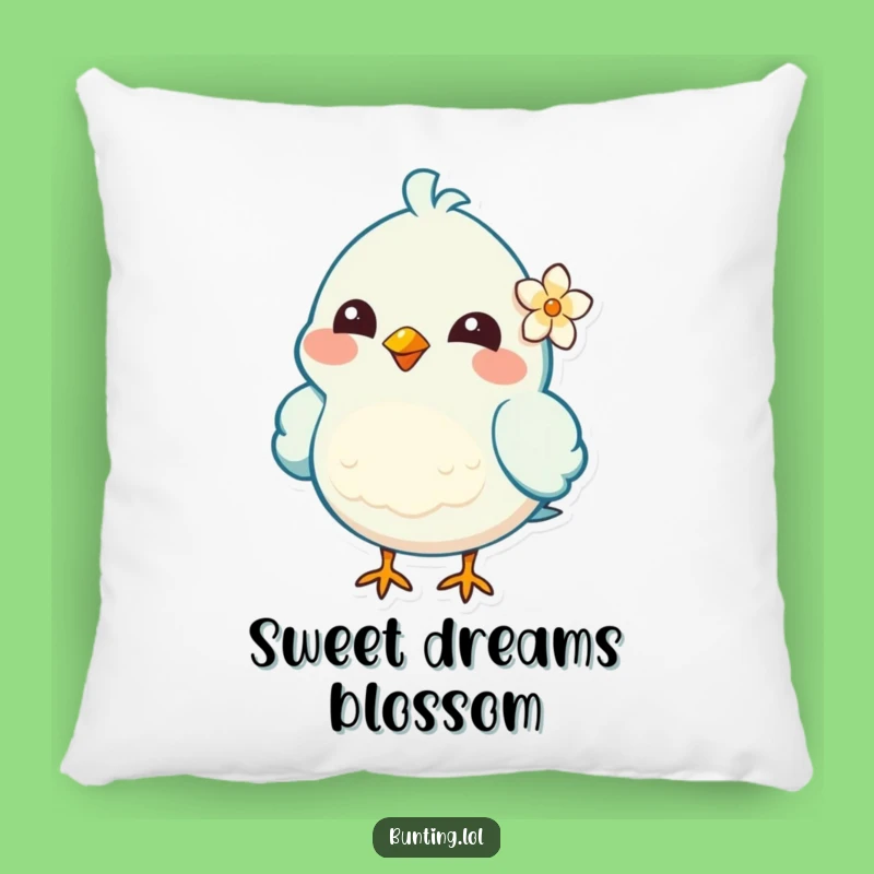 Funny Cheerful Bird Pillow: Cozy Flower Buddy - Sweet Funny Gift!