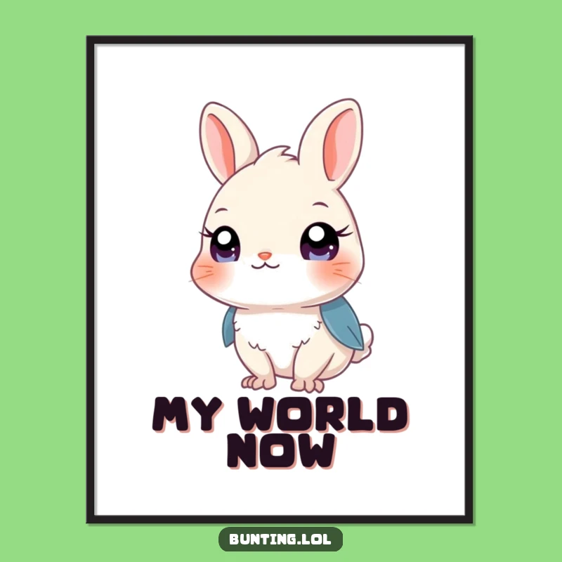 Funny Curious Bunting Digital Art Print: Instant Wall Decor, a Hilarious Bird Gift