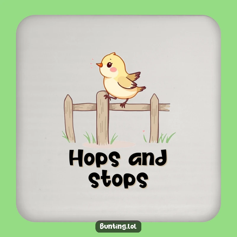 Funny Bird Coaster: Fence Post Fun, Protect Surfaces Hilariously!