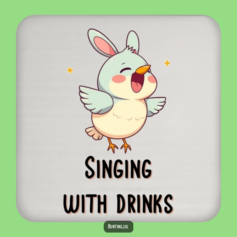 Funny Bunting Singing Coaster: Protect Surfaces with Melody, Great Gift