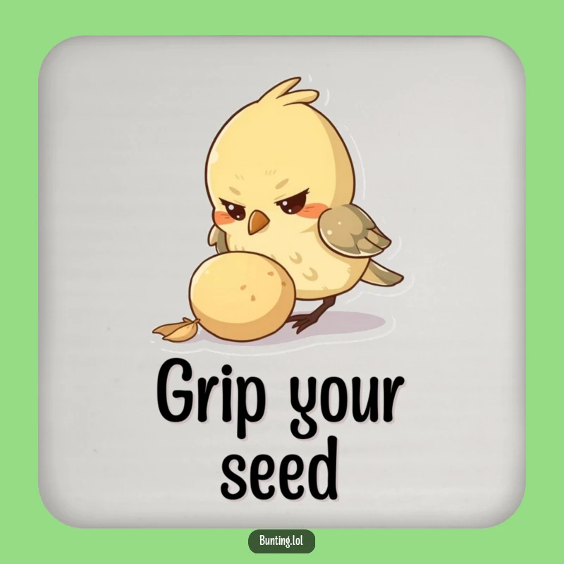 Funny Pecking Bird Coaster: Focused Style - Cool Funny Gift!