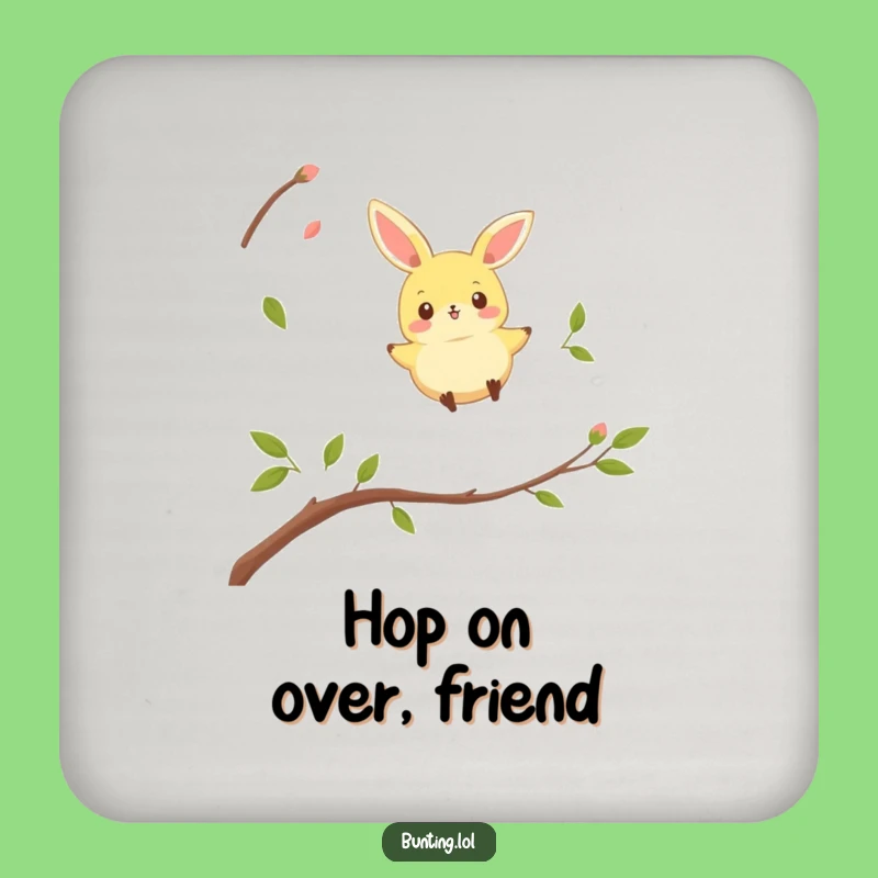 Funny Bunting Bird Coasters: Playful Hopper Twig Protectors - Charming Funny Gift Set