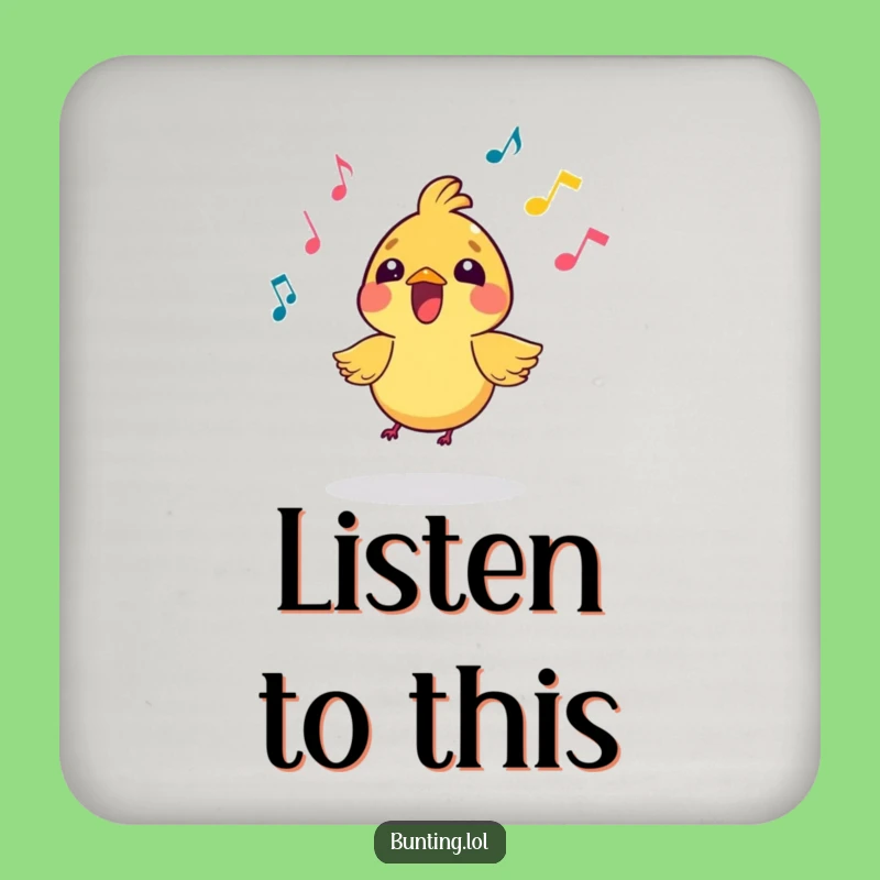 Funny Singing Bird Coaster: Protect Surfaces with Melody - Cool Funny Gift!