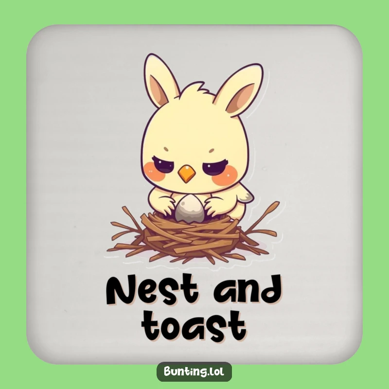 Funny Bunting Coaster: Focused Protection for Your Surfaces