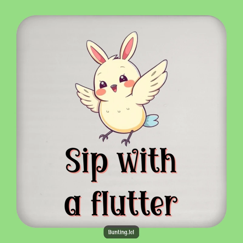 Funny Bunting Coasters - Protect Surfaces with Joyful Flutter