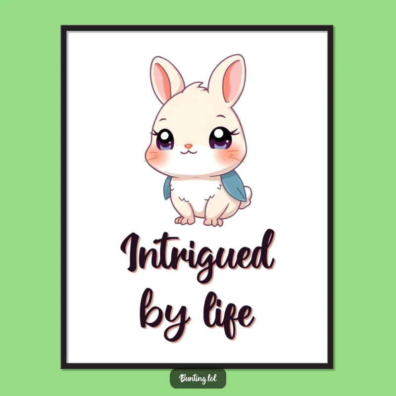 Funny Curious Bunting Poster: Charming Wall Art, a Hilarious Gift for Bird Enthusiasts