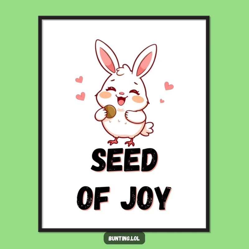 Funny Delighted Bunting Poster: Spread Smiles and Cheer