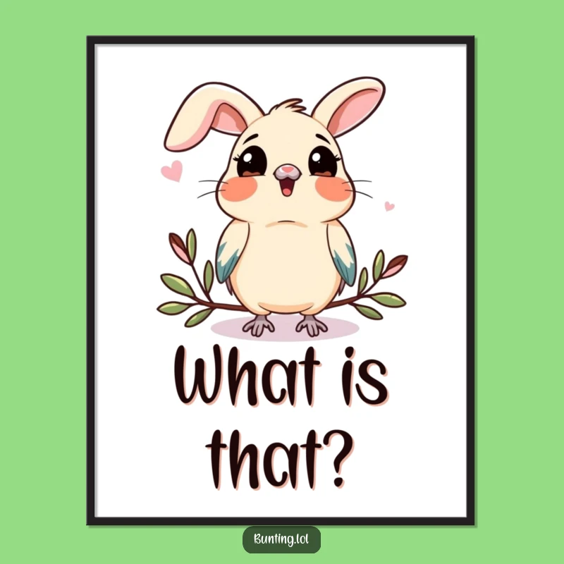 Funny Bunting Curiosity Poster: Intriguing Bird Art, Perfect Decorative Gift