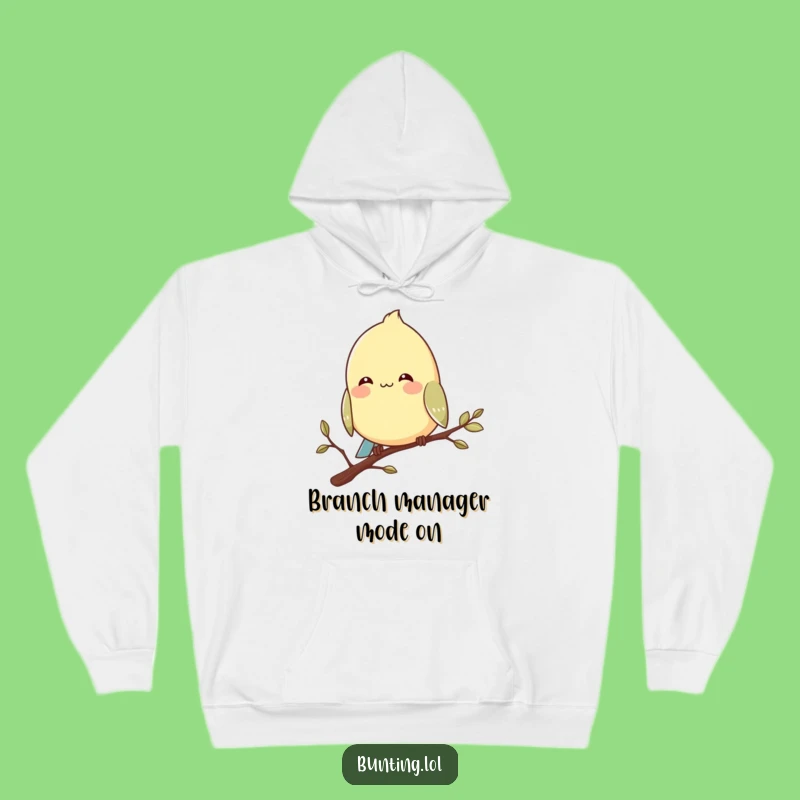 Funny Bunting Bird Hoodie: Cozy Contentment - Warm Funny Gift Sweatshirt