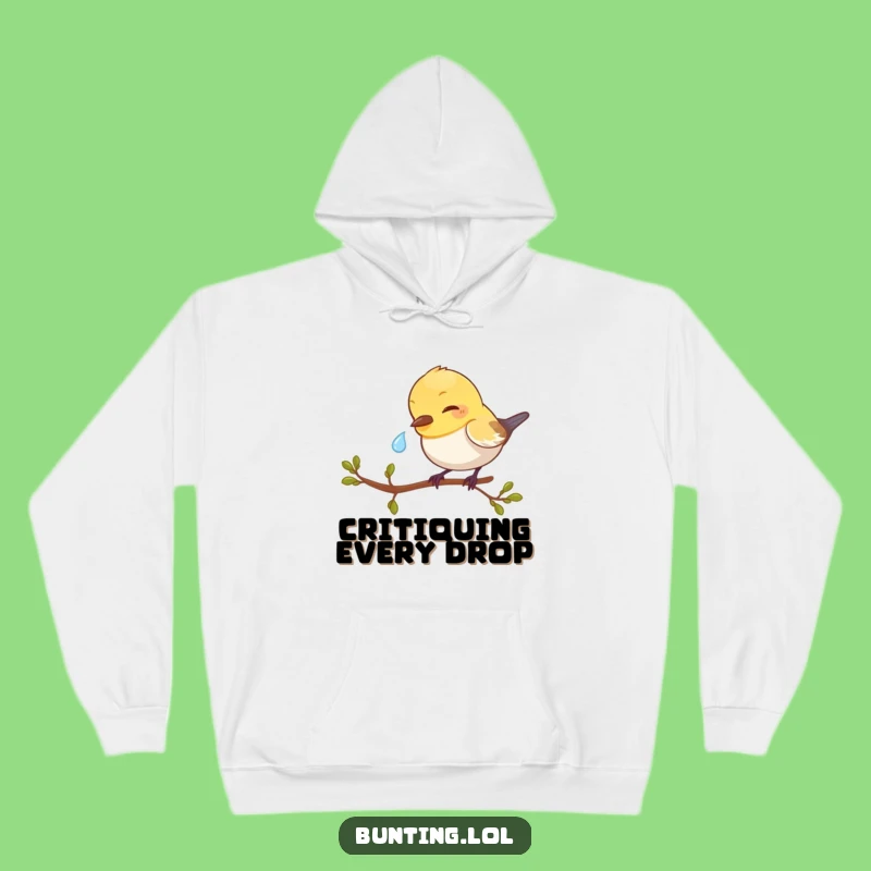 Cozy Funny Bunting Bird Hoodie - Dewdrop Peck Design, Perfect Warm Gift