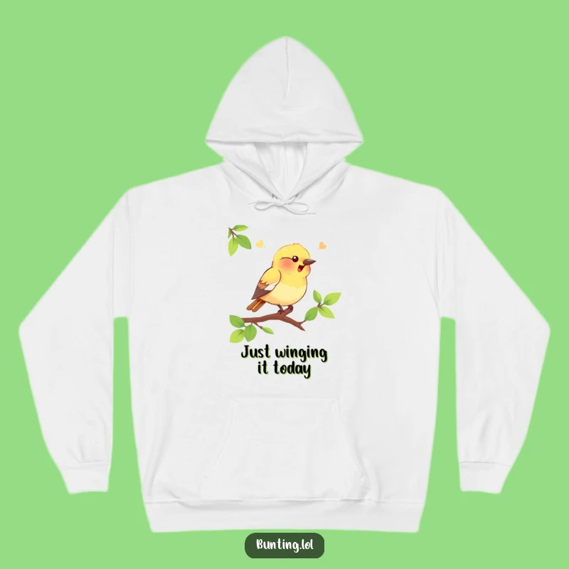 Cozy Funny Bunting Bird Hoodie, Warm and Humorous Avian Wear for All