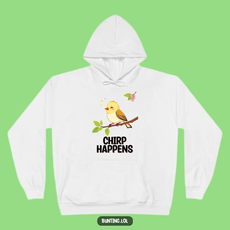 Cozy Funny Bunting Bird Hoodie - Warm and Humorous Gift for Nature Lovers