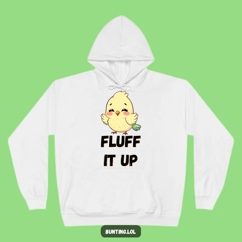 Cozy Funny Fluffy Feathers Bunting Hoodie: Delightful Comfort, Perfect for Joyful Moments