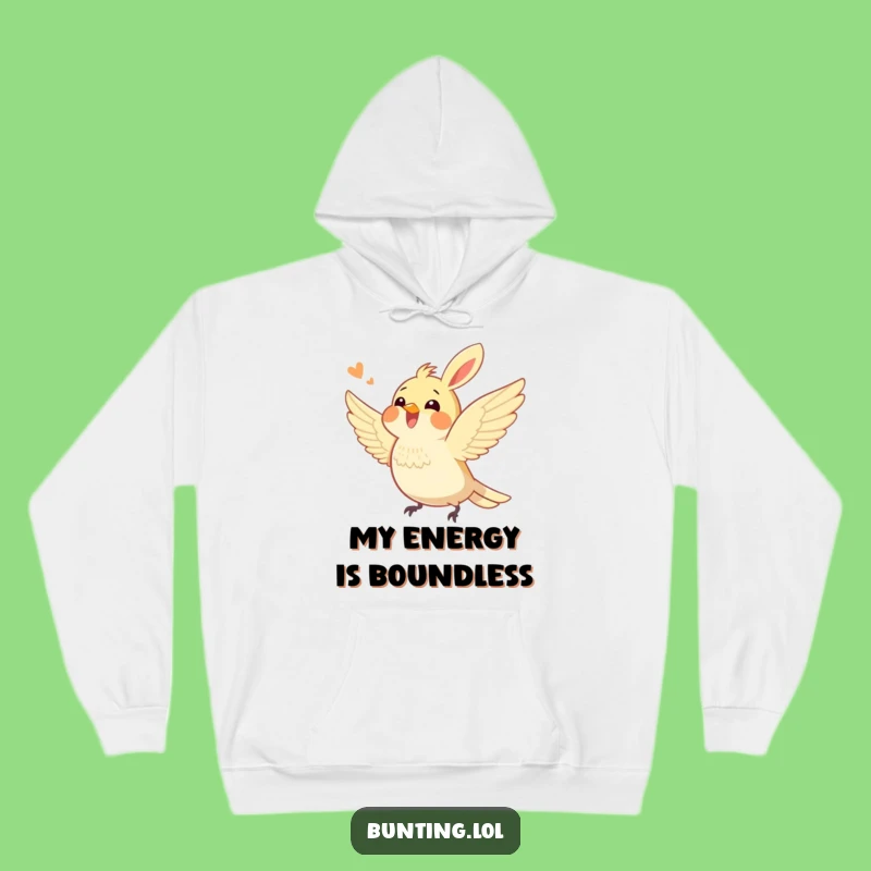 Funny Bunting Bird Fluttering Hoodie: Cozy Up with Excitement, Perfect Gift